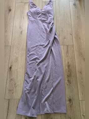 Windsor Viv Lavender Crepe Wrap Maxi Dress - Size Small - Formal Prom Wedding